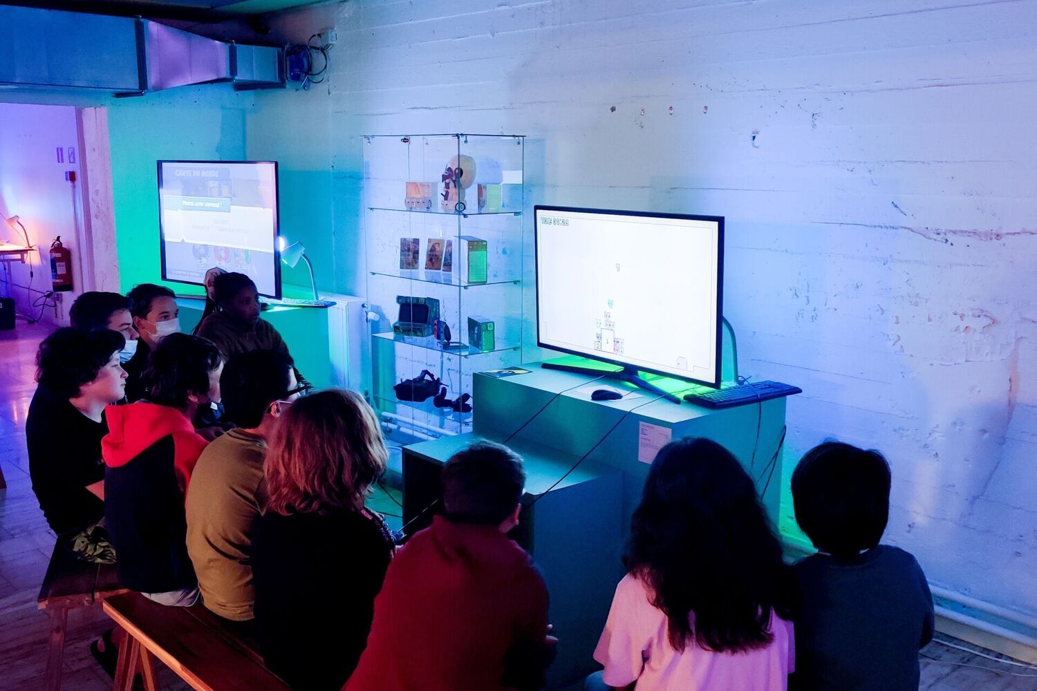 Workshop at the Video Game Space, Quai10 (Charleroi, Belgium). © Quai10